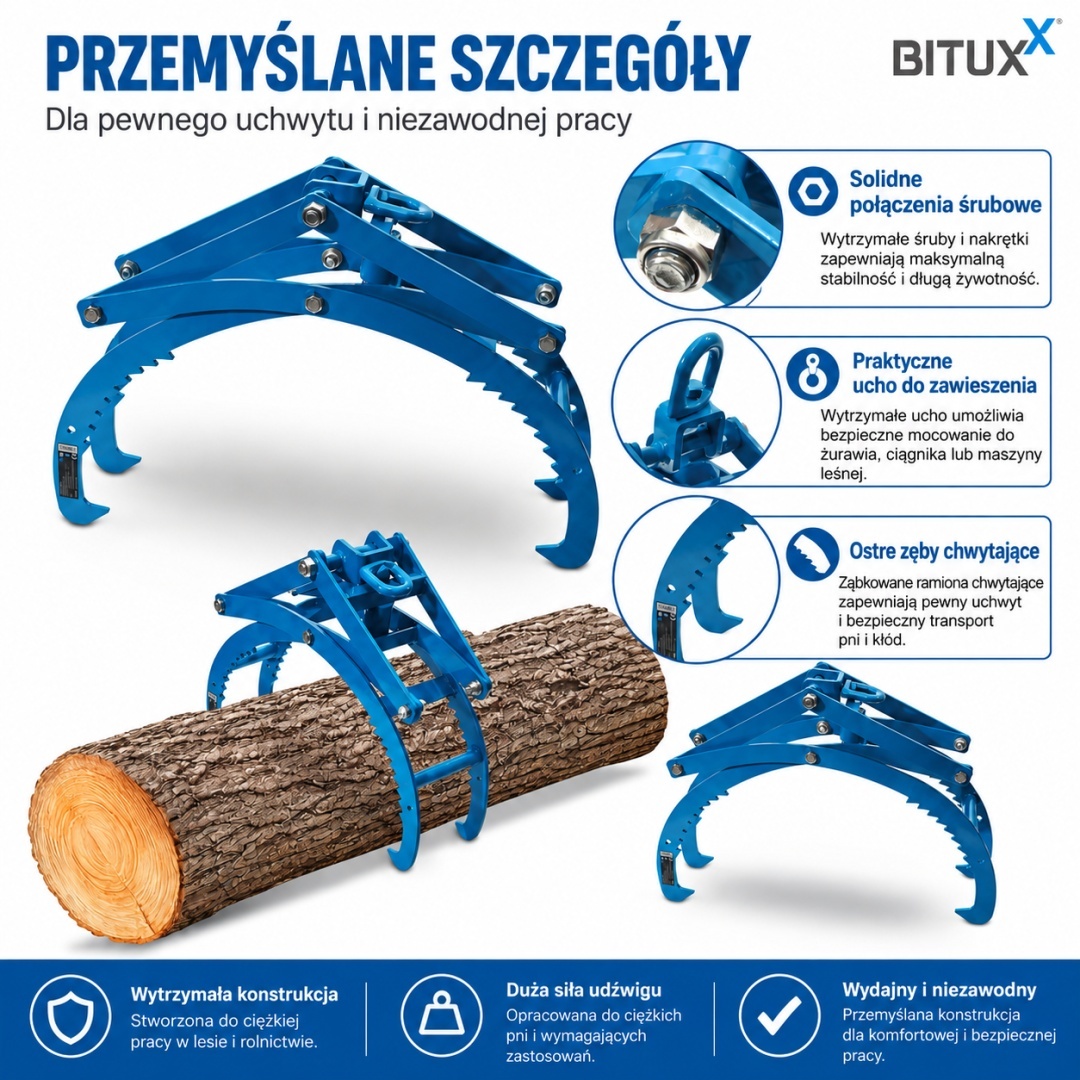 Automatické kleště na zvedání stromů s nosností do 1150 kg M19446